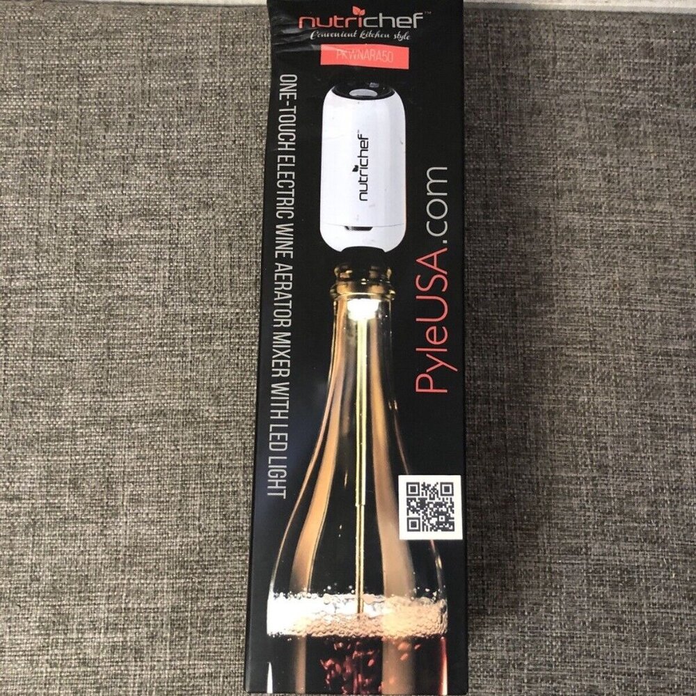 NutriChef One Touch Electric Wine Spirit Aerator Mixer with LED Light PKWNARA50 - Picture 2 of 6